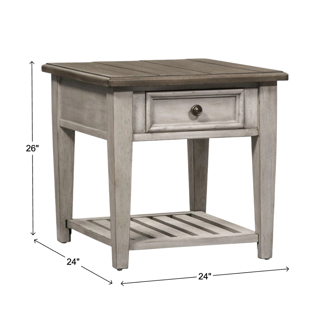 White Heartland End Table from Liberty Furniture - Additional view 10