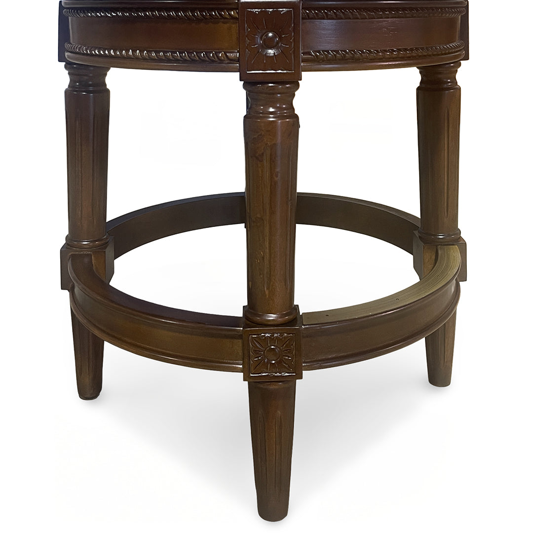 Henry Upholstered Swivel Stool - Brown