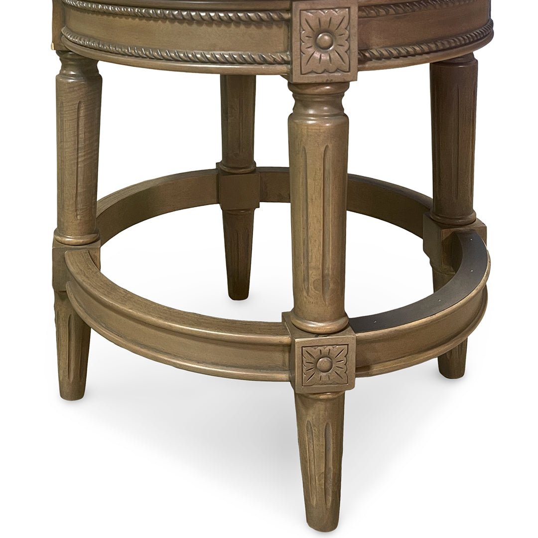 Henry Upholstered Swivel Stool - Gray