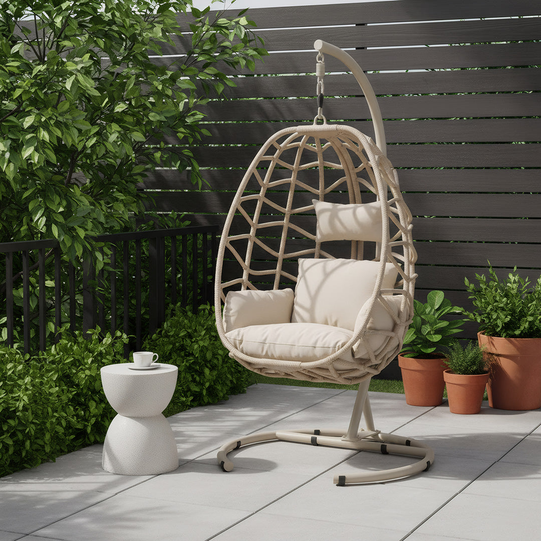 Single Basket Rope Chair