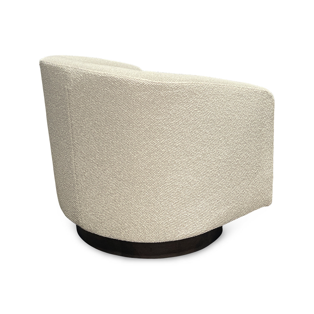 Jasmine Barrel Swivel Chair from Kuka Home in Beige Polyester with Reversible Cushions - Additional view 4
