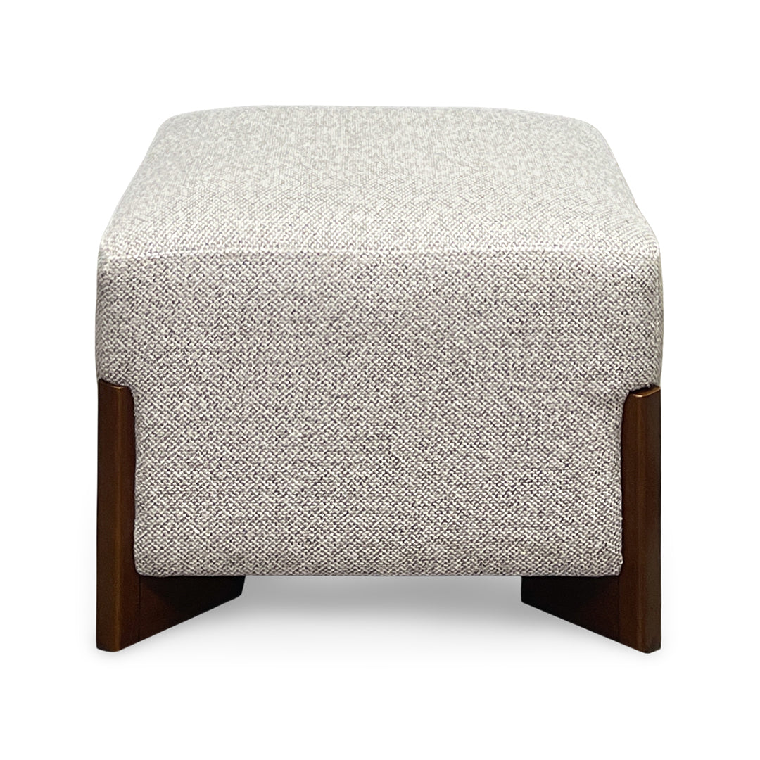 Jasmine Ottoman from Kuka Home in Gray Polyester - Additional view 4