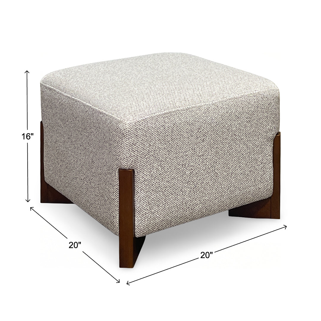 Jasmine Ottoman from Kuka Home in Gray Polyester - Additional view 8