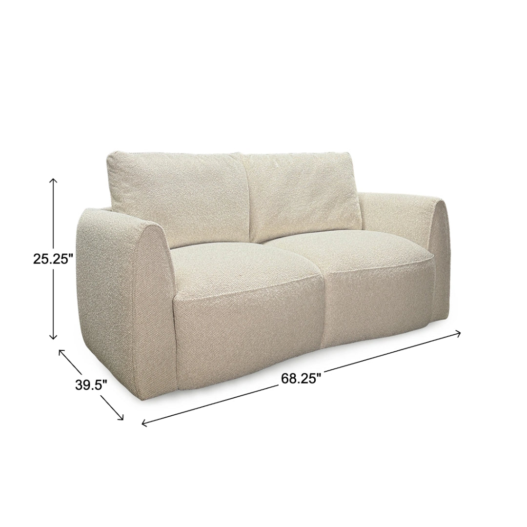 Jasmine Loveseat from Kuka Home in Beige Polyester - Additional view 8
