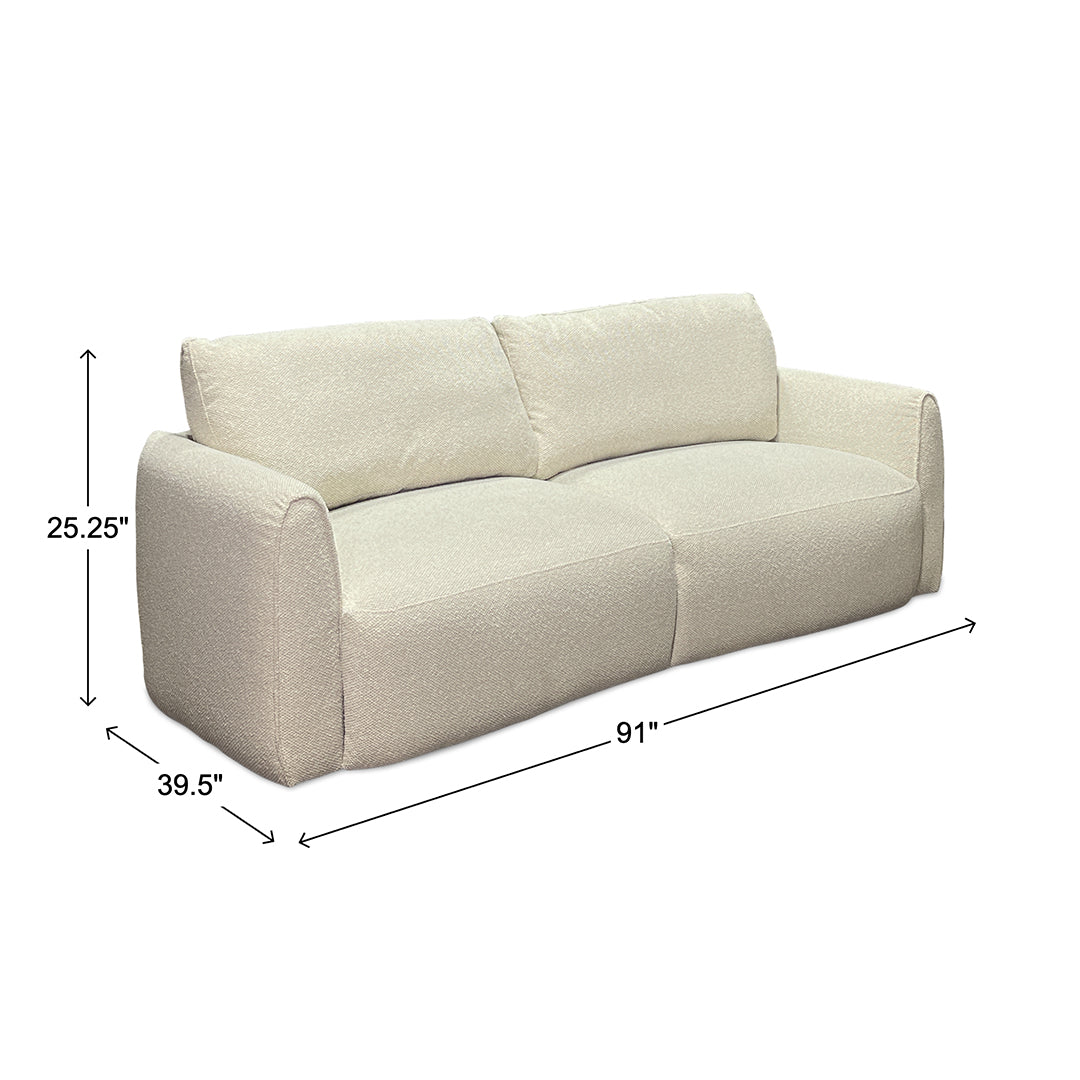 Jasmine Sofa from Kuka Home in Beige Polyester - Additional view 8