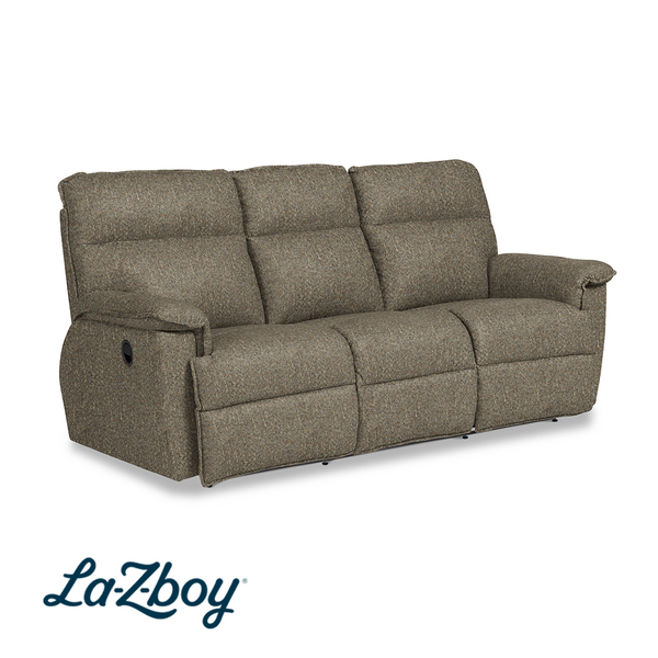 Jay Reclining Sofa from La-Z-Boy Incorporated in Brown with Manual Recline, Made in USA