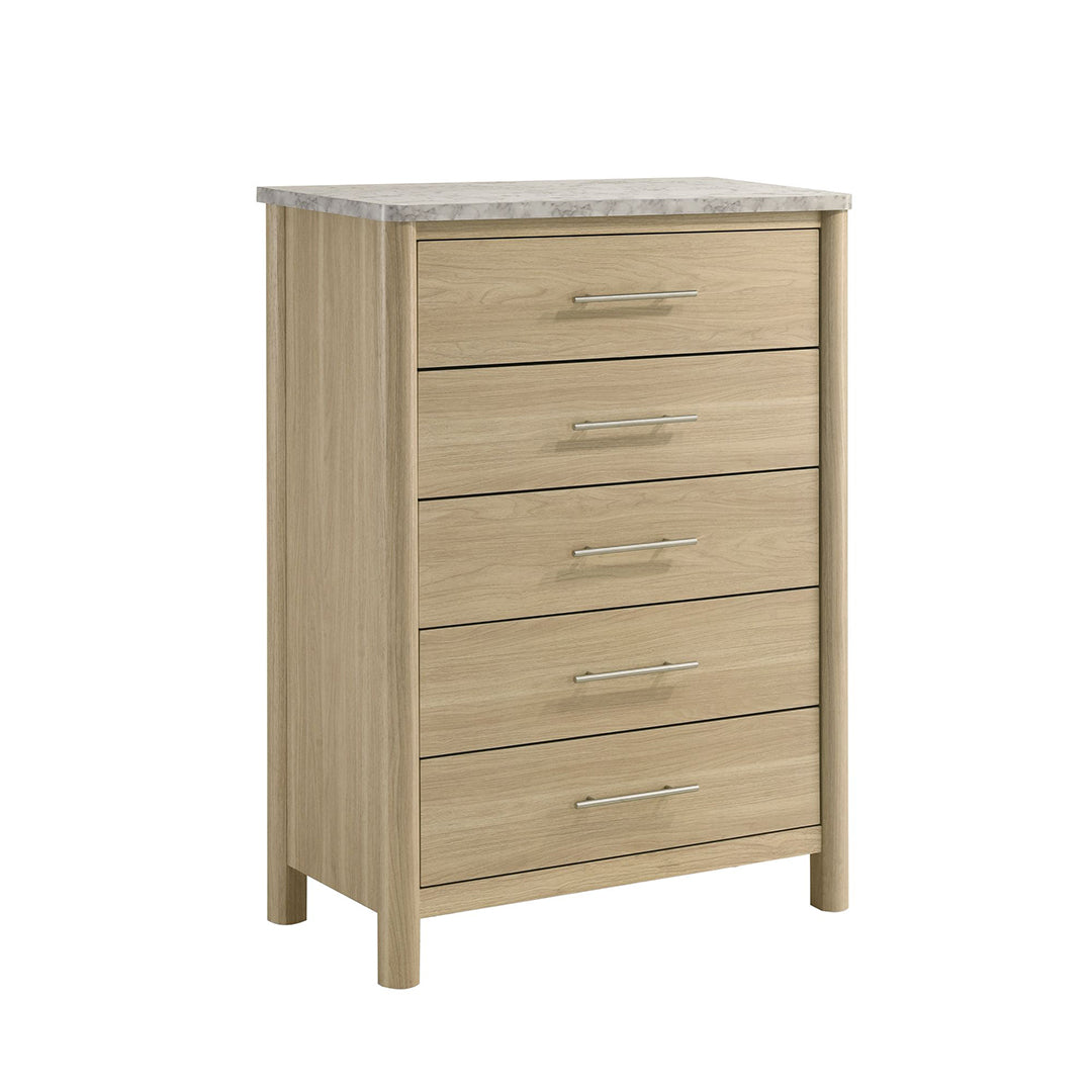 Jonas Chest from Elements International in Beige Faux Marble - Angle view