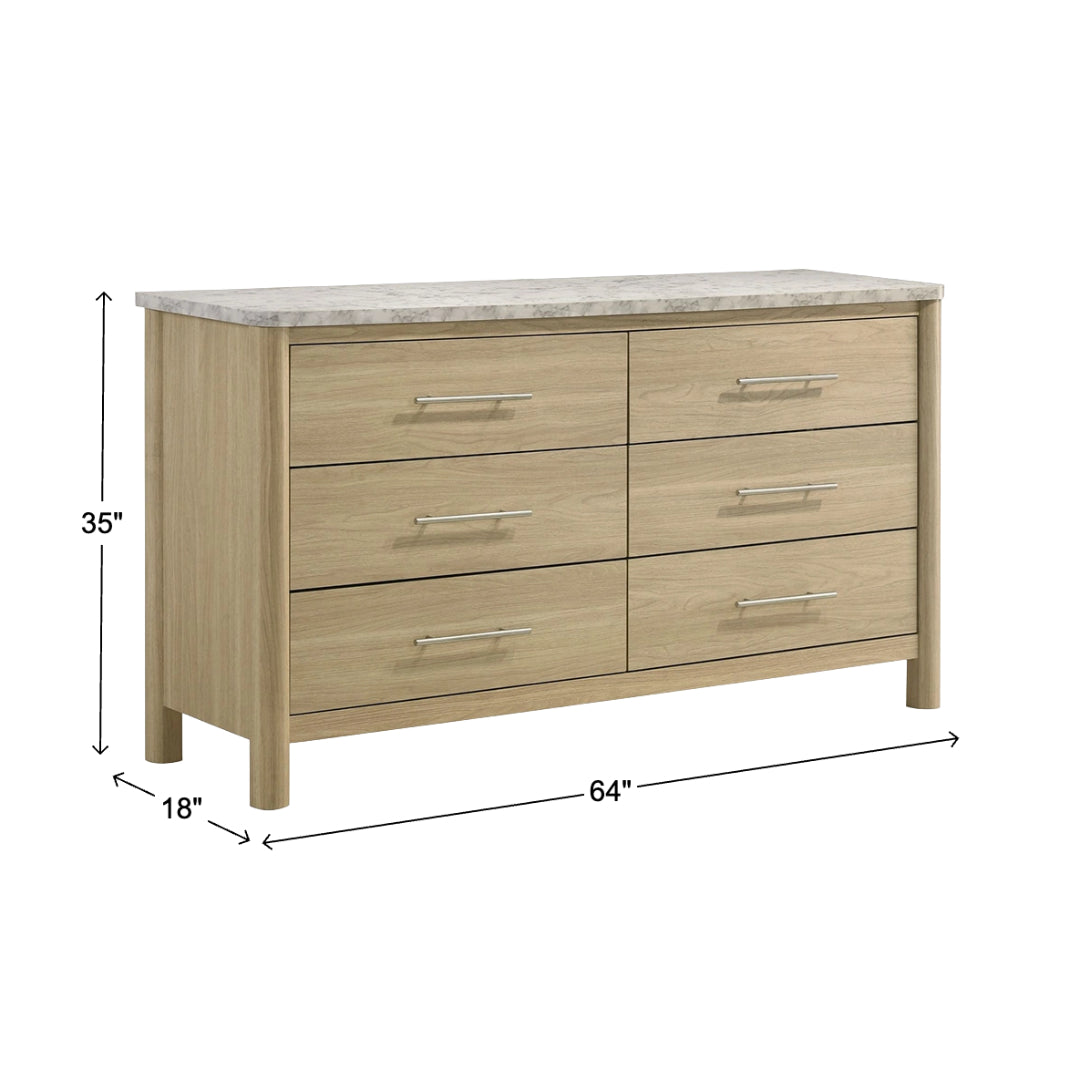 Jonas Dresser from Elements International in Beige Faux Marble - Additional view 10