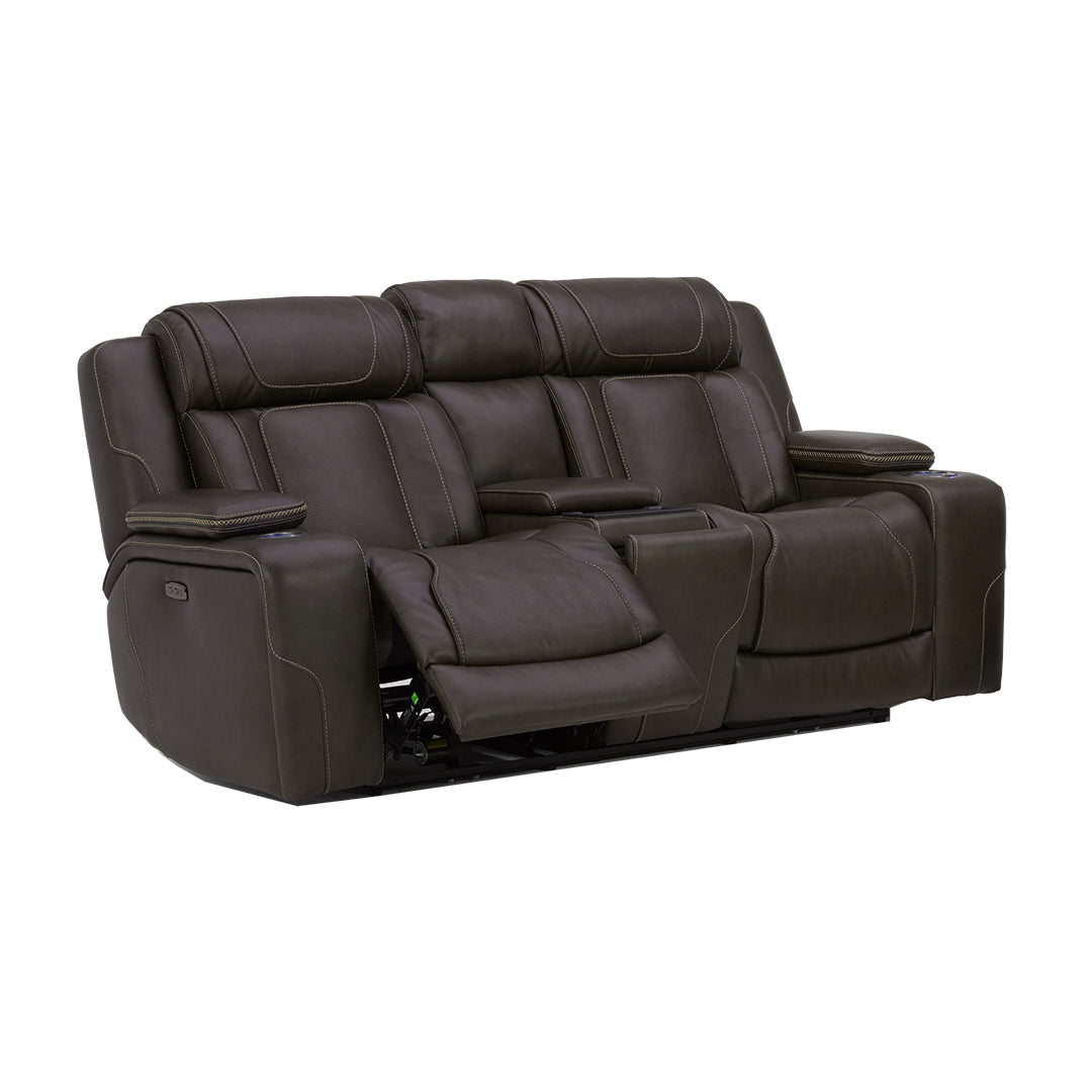 First Class Power Reclining Loveseat with Console