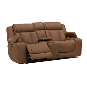 First Class Power Reclining Loveseat with Console