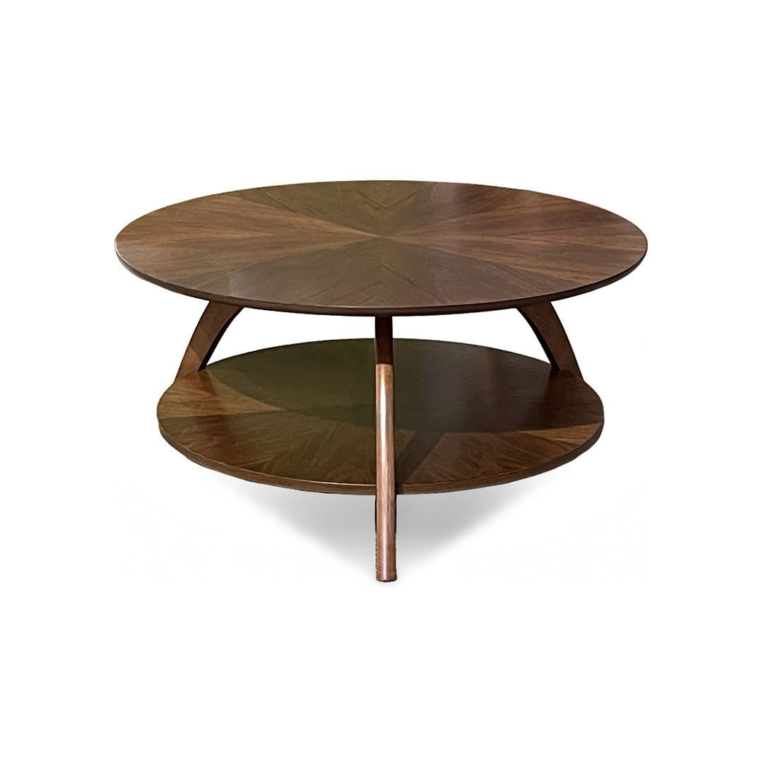 Wooden round table coffee table