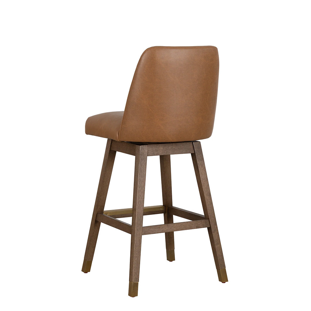 Amelia Upholstered Swivel Stool