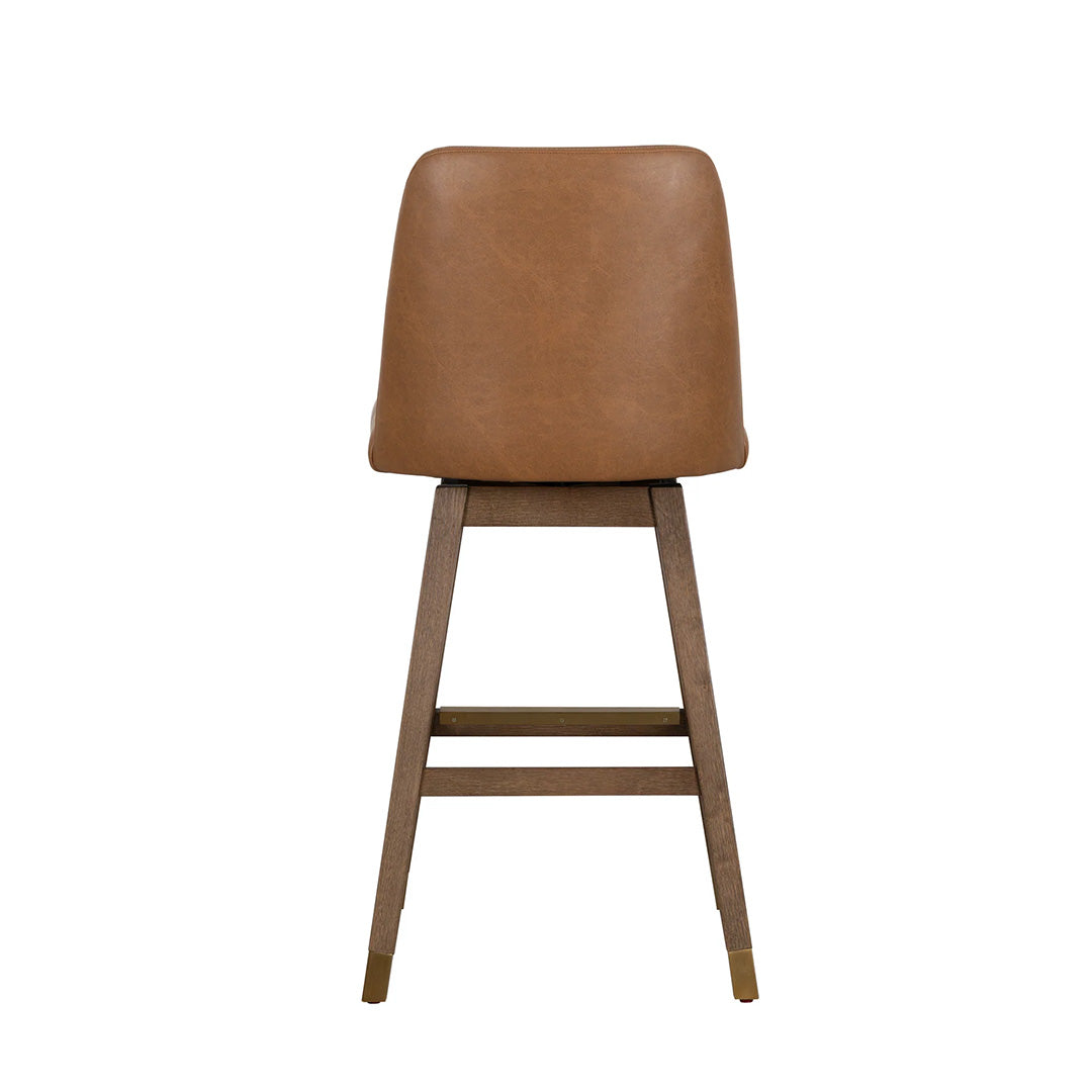 Amelia Upholstered Swivel Stool