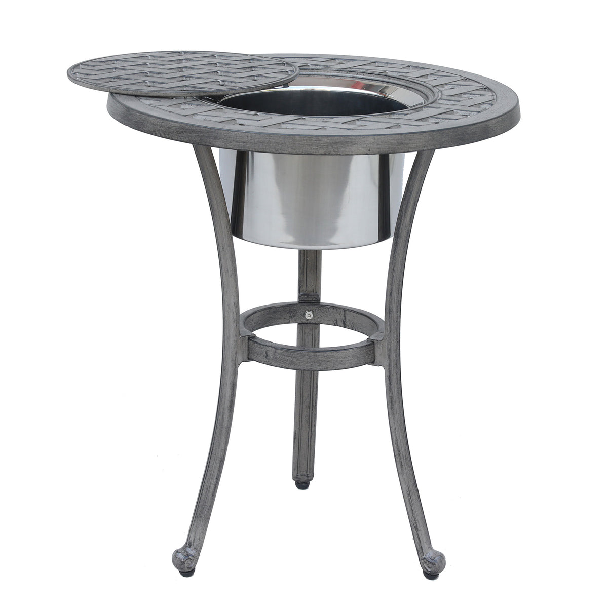 Castlerock Outdoor Ice Bucket Accent Table