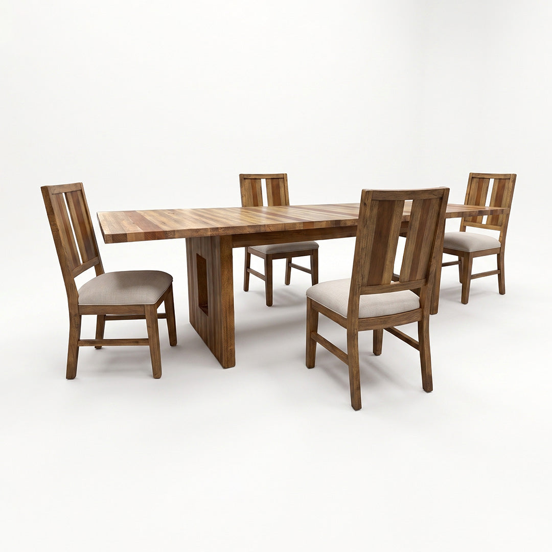 Brown Solid wood La Jolla Dining Set (5pc) (Seats 6-8) from Napa Furniture Designs