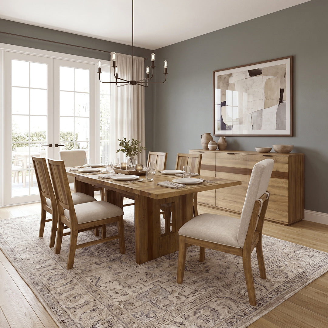 Brown Solid wood La Jolla Dining Table (Seats 6-8) from Napa Furniture Designs - Alternate angle