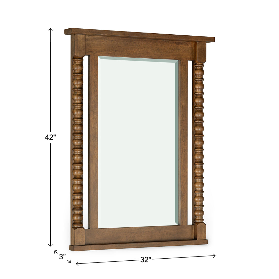 Lake House Mirror from Legacy Classic Furniture in Veneer - Brown finish