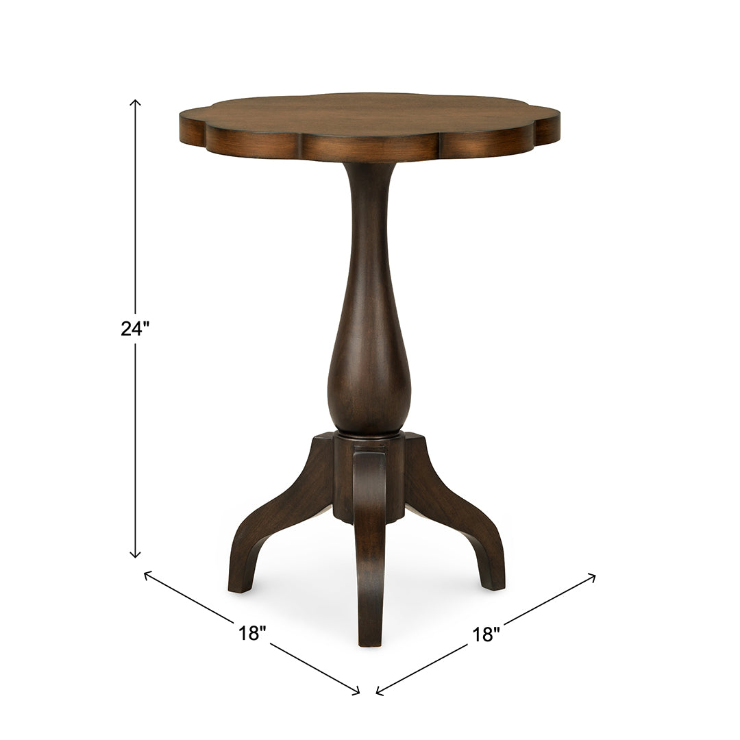 Lake House Round Side Table from Legacy Classic Furniture in Brown Veneer - Side view