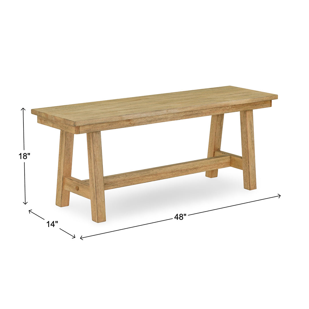 Lindsey Farm Bench from Liberty Furniture in Veneer - Armrest detail