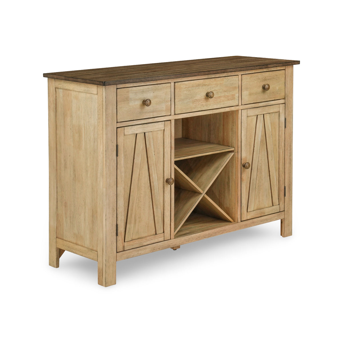 Lindsey Farm Server from Liberty Furniture in Veneer - Armrest detail