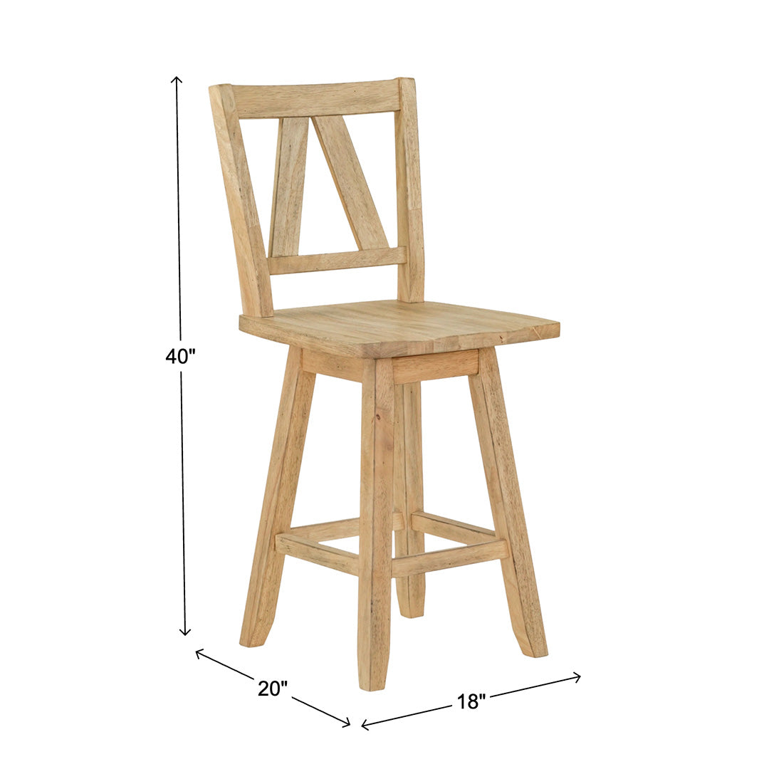 Lindsey Farm Swivel Stool from Liberty Furniture in Veneer - Armrest detail