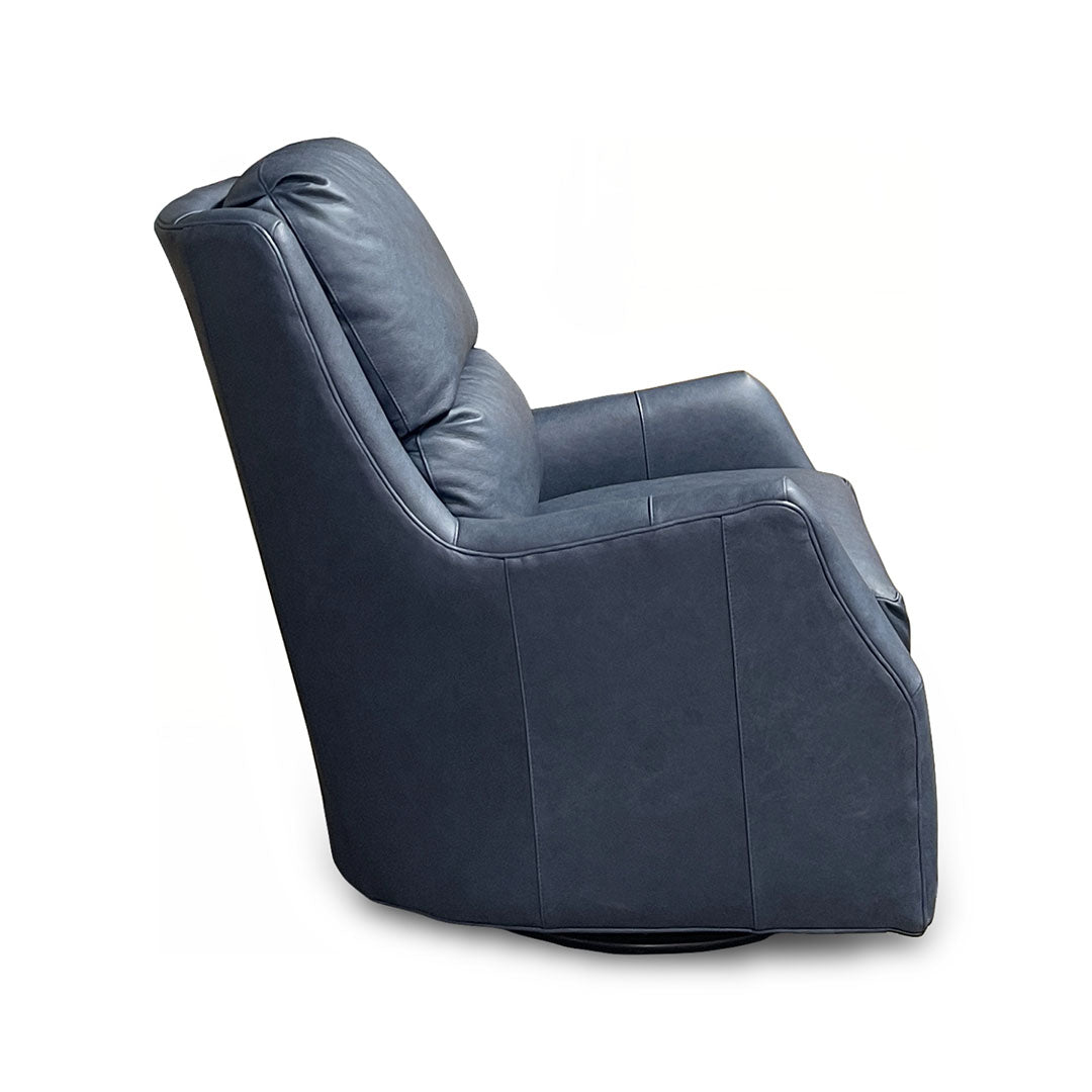 Lisa Leather Swivel Glider