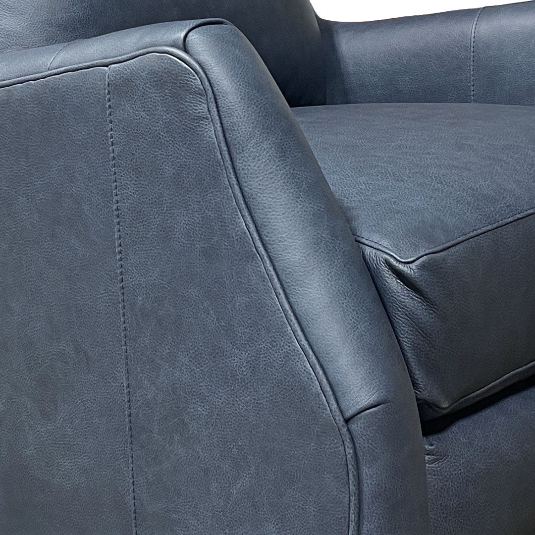 Lisa Leather Swivel Glider