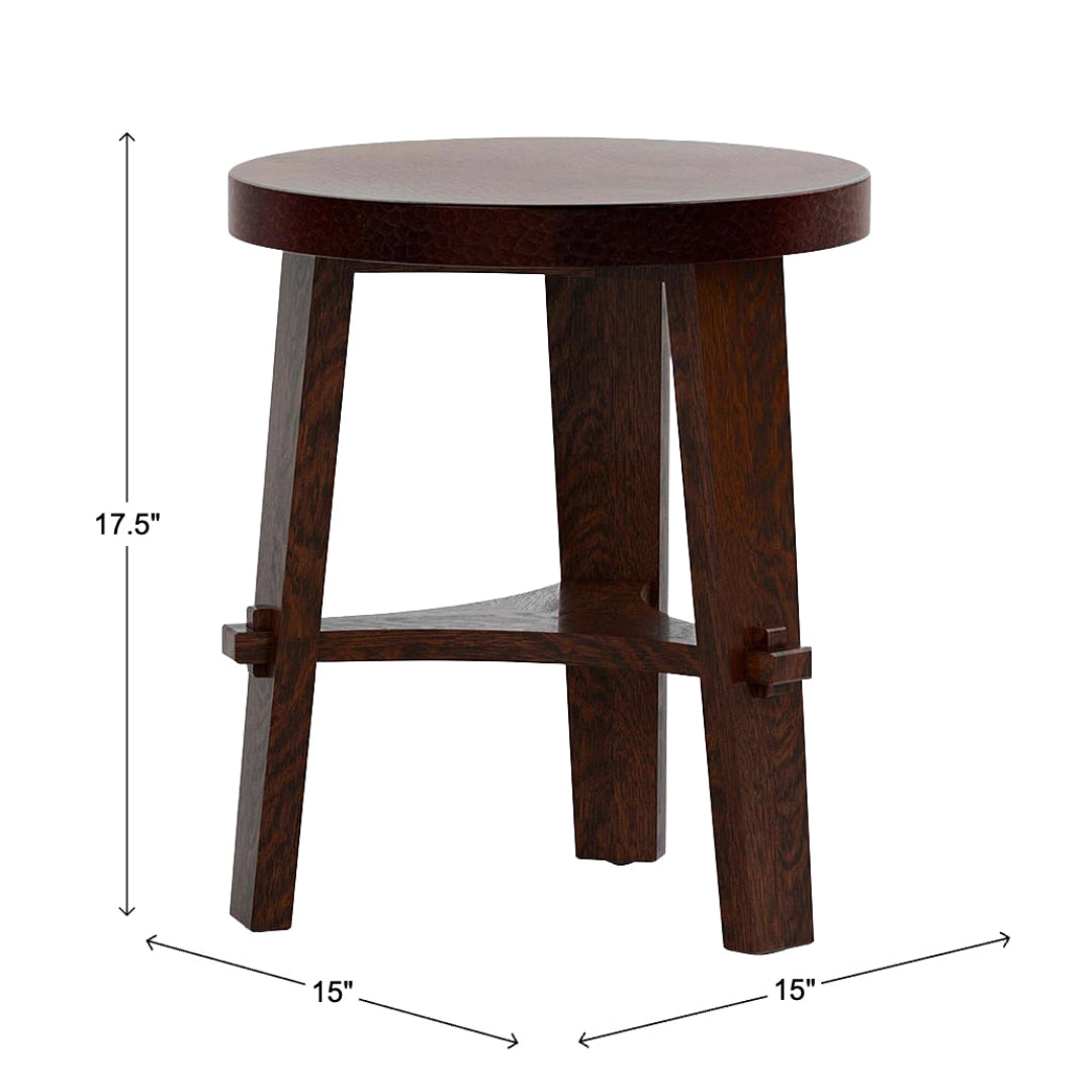 Little Treasures Tabouret Table I from L and J.G. Stickley Inc in Brown Solid Wood, Made in USA - Alternate angle