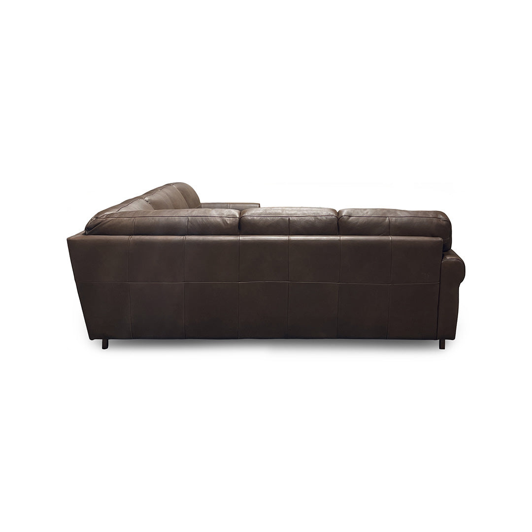 Livorno Leather Sectional II with Ottoman