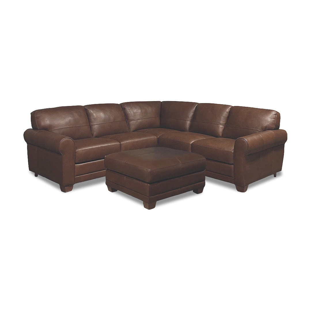 Livorno Leather Sectional I with Ottoman