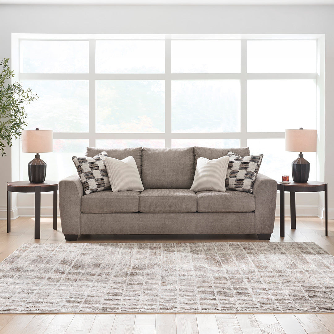 Loreo Sofa from Signature Design by Ashley in Chenille with Accent Pillows, Reversible Cushions - Lifestyle view