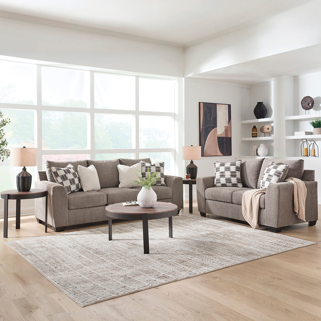 Loreo Sofa from Signature Design by Ashley in Chenille with Accent Pillows, Reversible Cushions - Lifestyle view