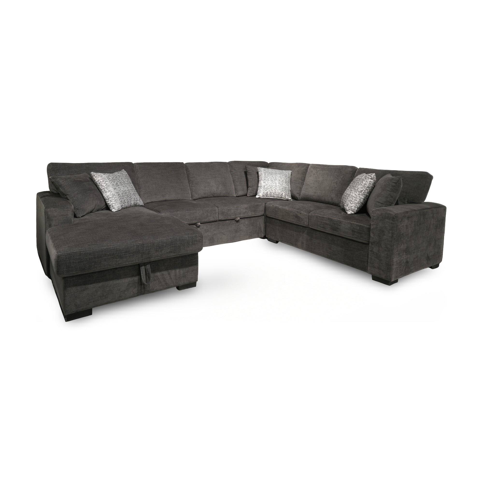 Lucy Pop Up Sectional with Storage Chaise