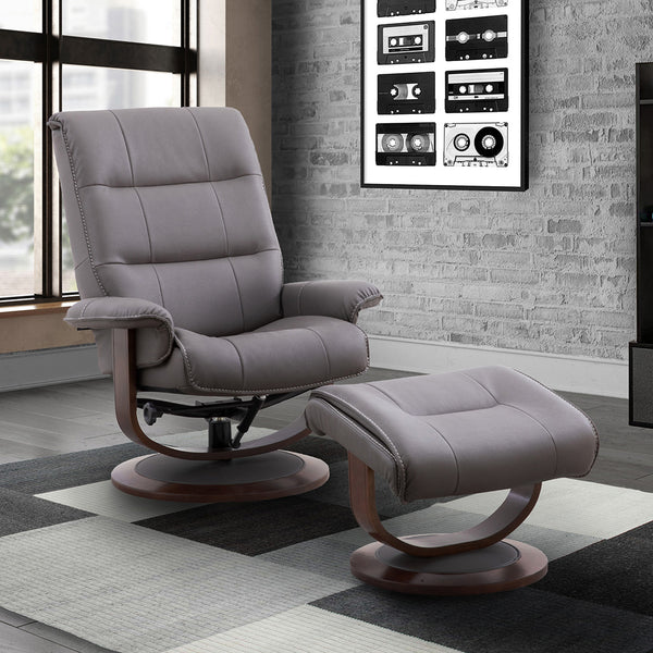 Knight Manual Swivel Recliner with Ottoman