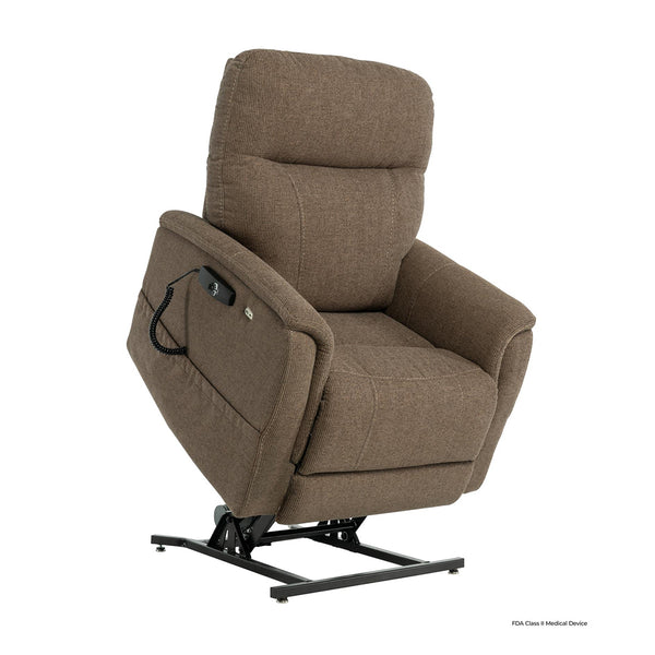 Benton Power Lift Recliner from Mega Motion in Brown Polyester with Lift chair, Power Headrest