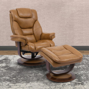 Monarch Manual Swivel Recliner with Ottoman