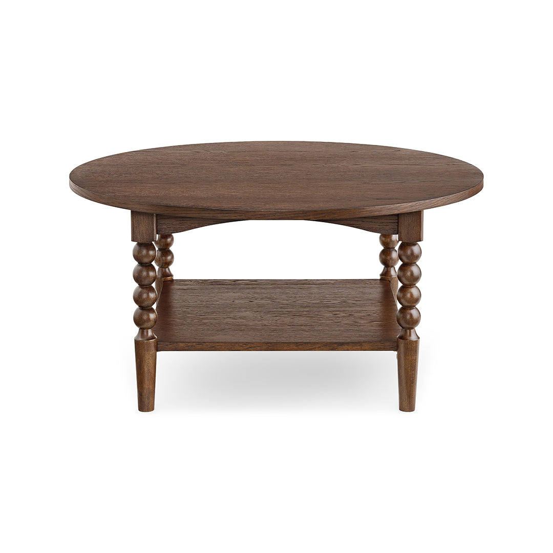 Mabel Round Cocktail Table from Sandberg Furniture in Veneer - Brown finish