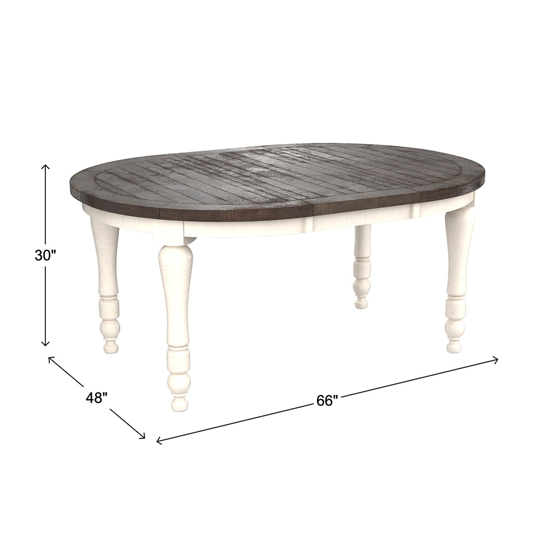 Mesa ovalada del condado de Madison - Blanca 