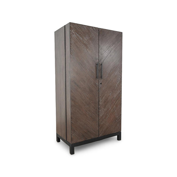 Malibu Bar Cabinet from Sunny Designs, Inc. in Brown Veneer with LED Lighting