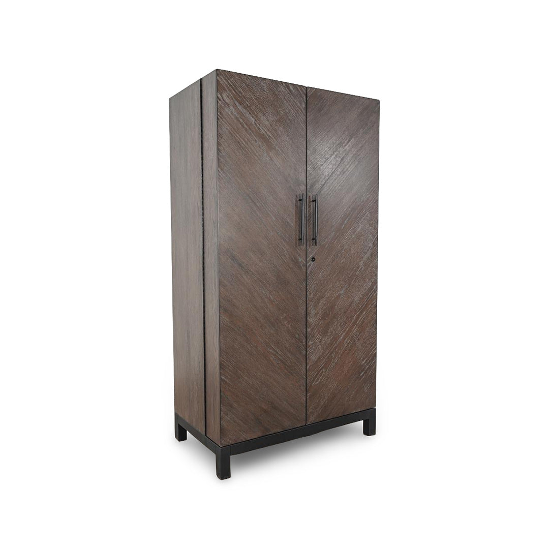 Malibu Bar Cabinet from Sunny Designs, Inc. in Brown Veneer with LED Lighting