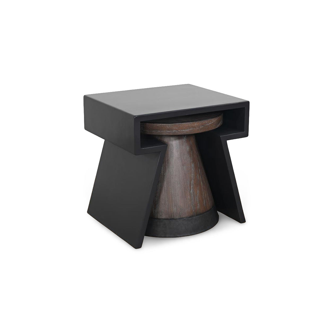 Malibu Nesting End Tables from Furniture Fair in Brown Veneer