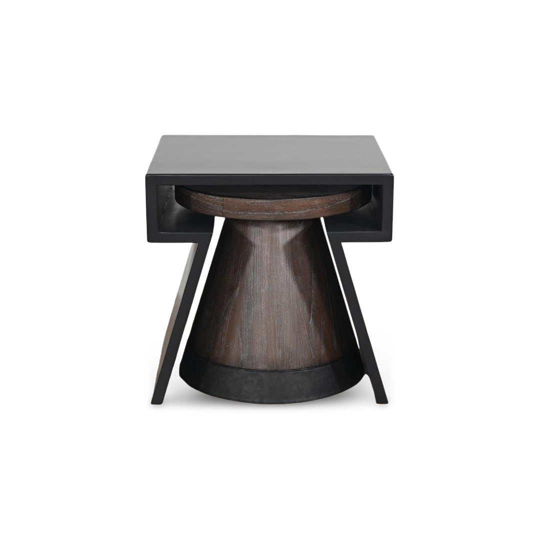 Malibu Nesting End Tables from Furniture Fair in Brown Veneer - Additional view 4