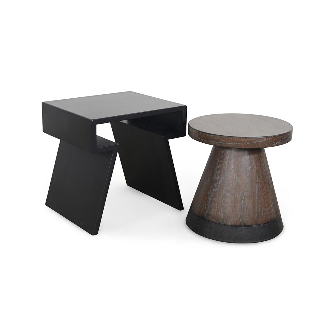Malibu Nesting End Tables from Furniture Fair in Brown Veneer - Additional view 6