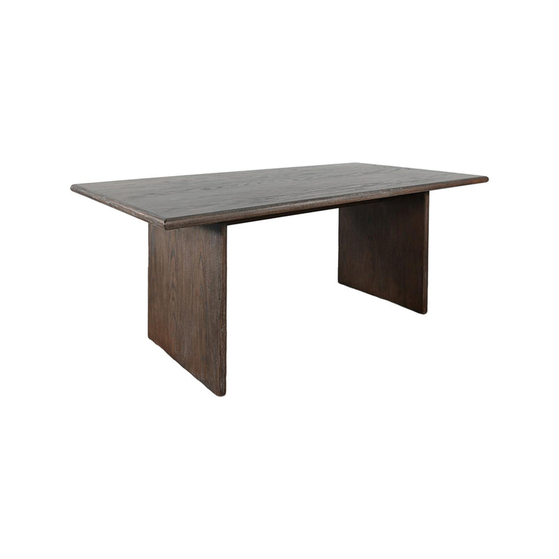 Sunny Designs Malibu Dining Table with broad panel legs in warm rum finish