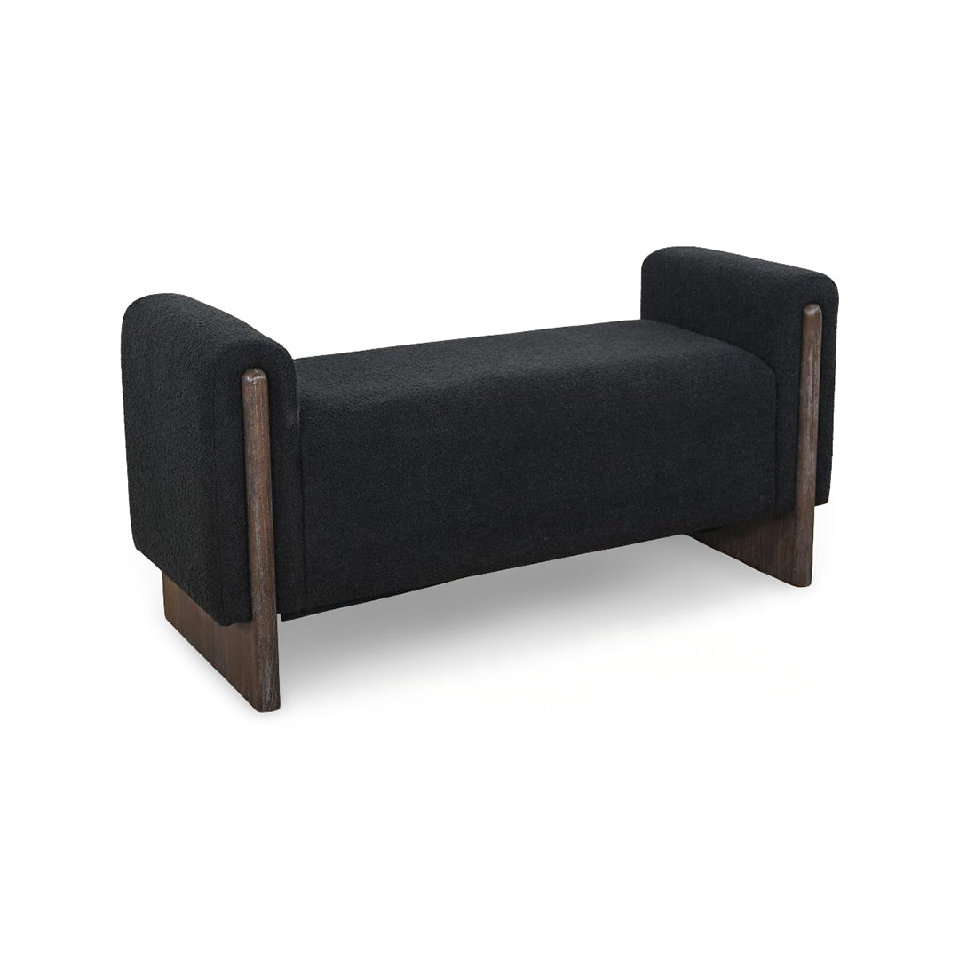 Malibu Upholstered Accent Bench from Sunny Designs, Inc. in Black - Red finish