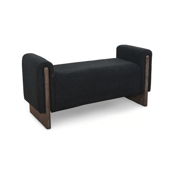 Malibu Upholstered Accent Bench from Sunny Designs, Inc. in Black - Red finish