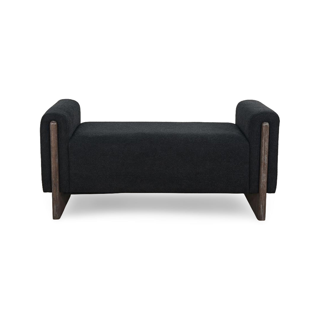 Malibu Upholstered Accent Bench from Sunny Designs, Inc. in Black - Red finish