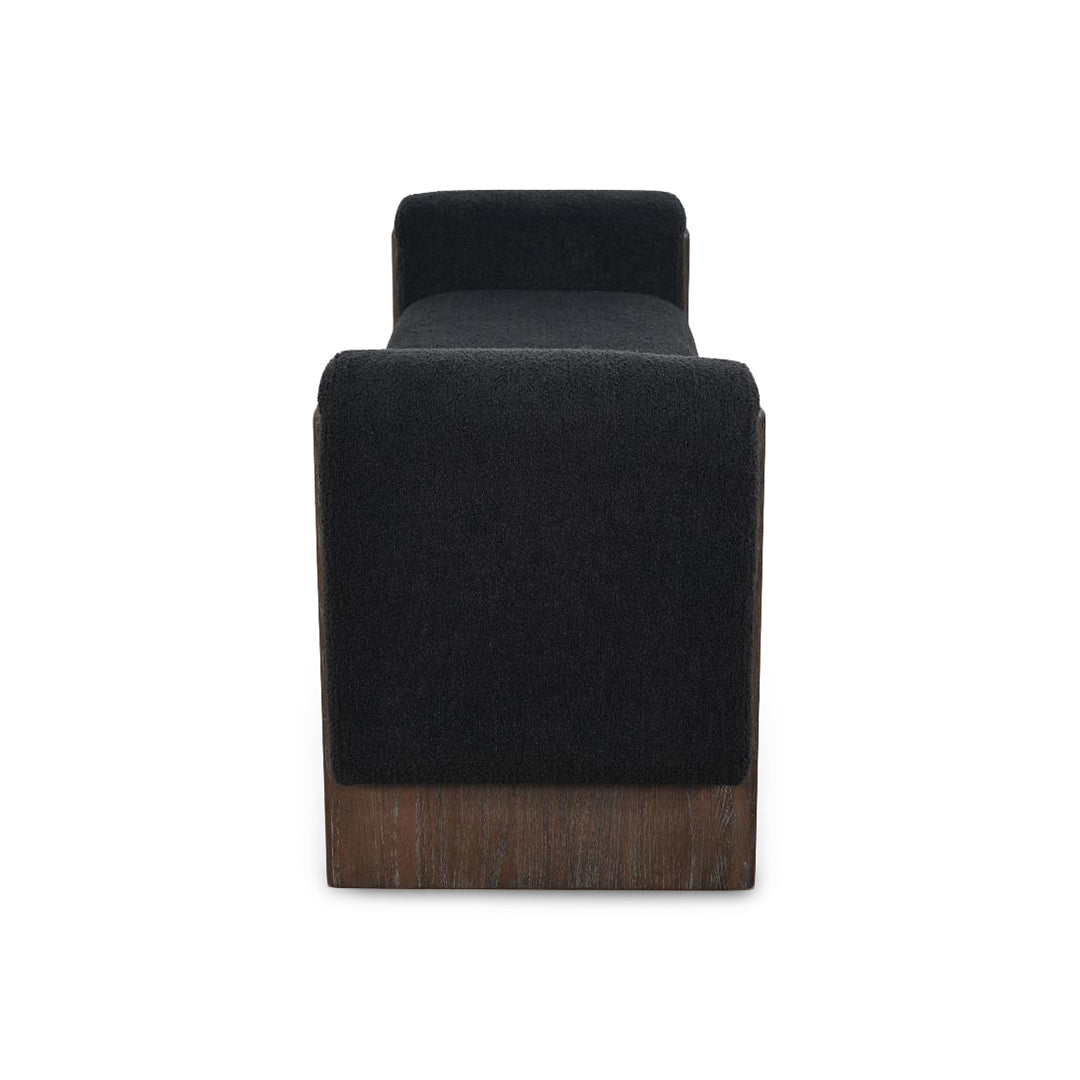 Malibu Upholstered Accent Bench from Sunny Designs, Inc. in Black - Red finish
