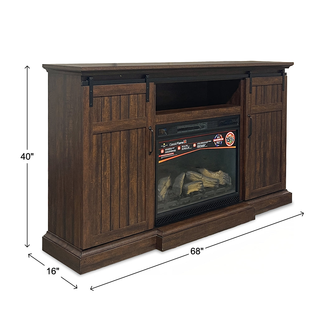 Manning TV Stand with Fireplace Insert