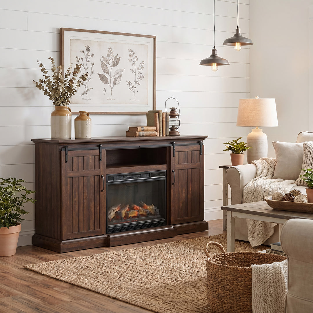 Manning TV Stand with Fireplace Insert